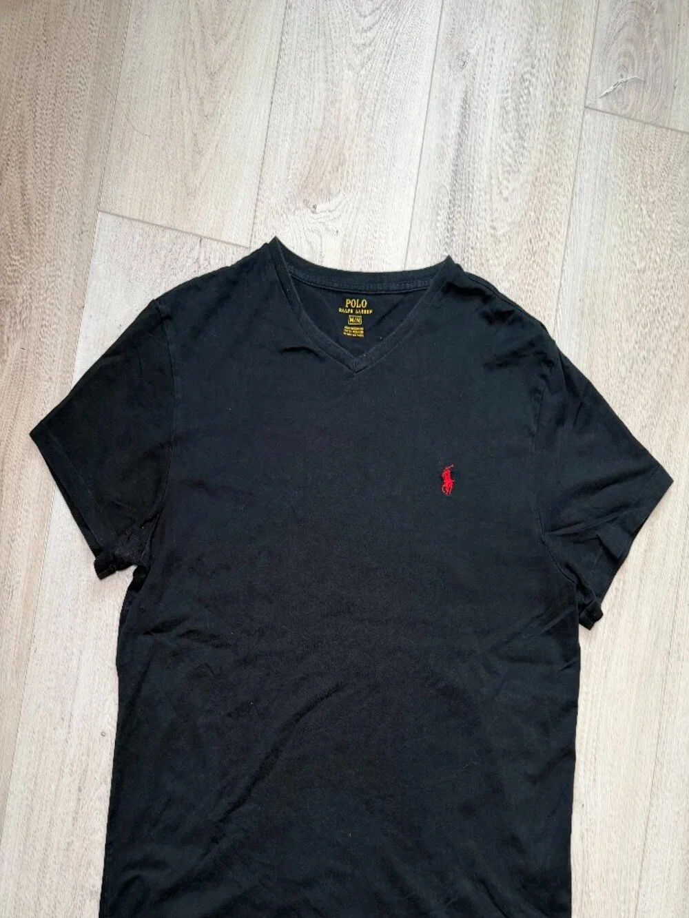 Polo Ralph‎ Lauren Black V-Neck T-Shirt Size Medium